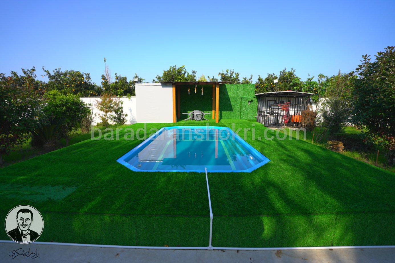 اجاره روزانه خانه باغ  استخردار  روباز در سرخرود